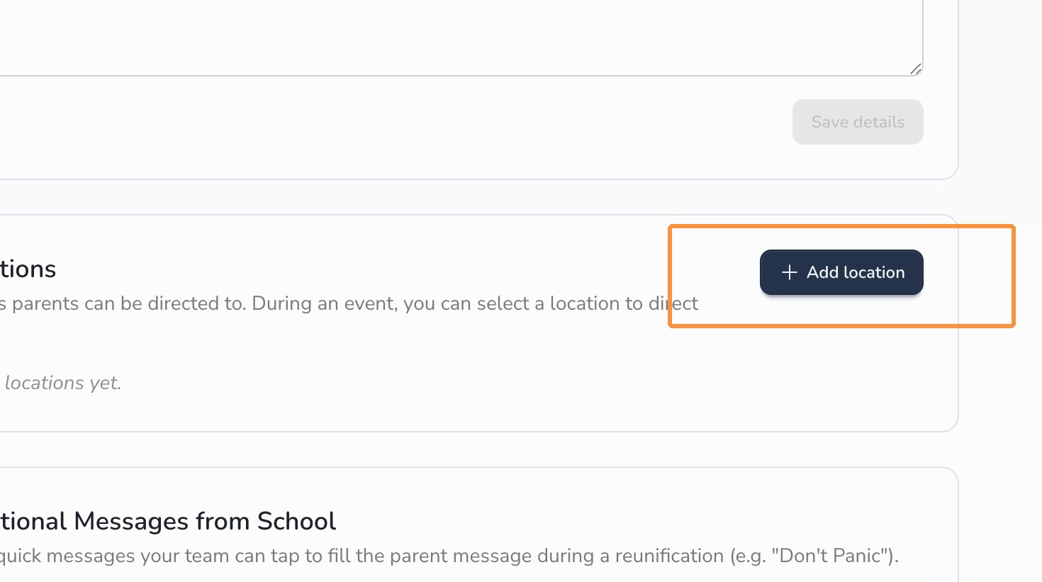 Add a Reunification location in Circool