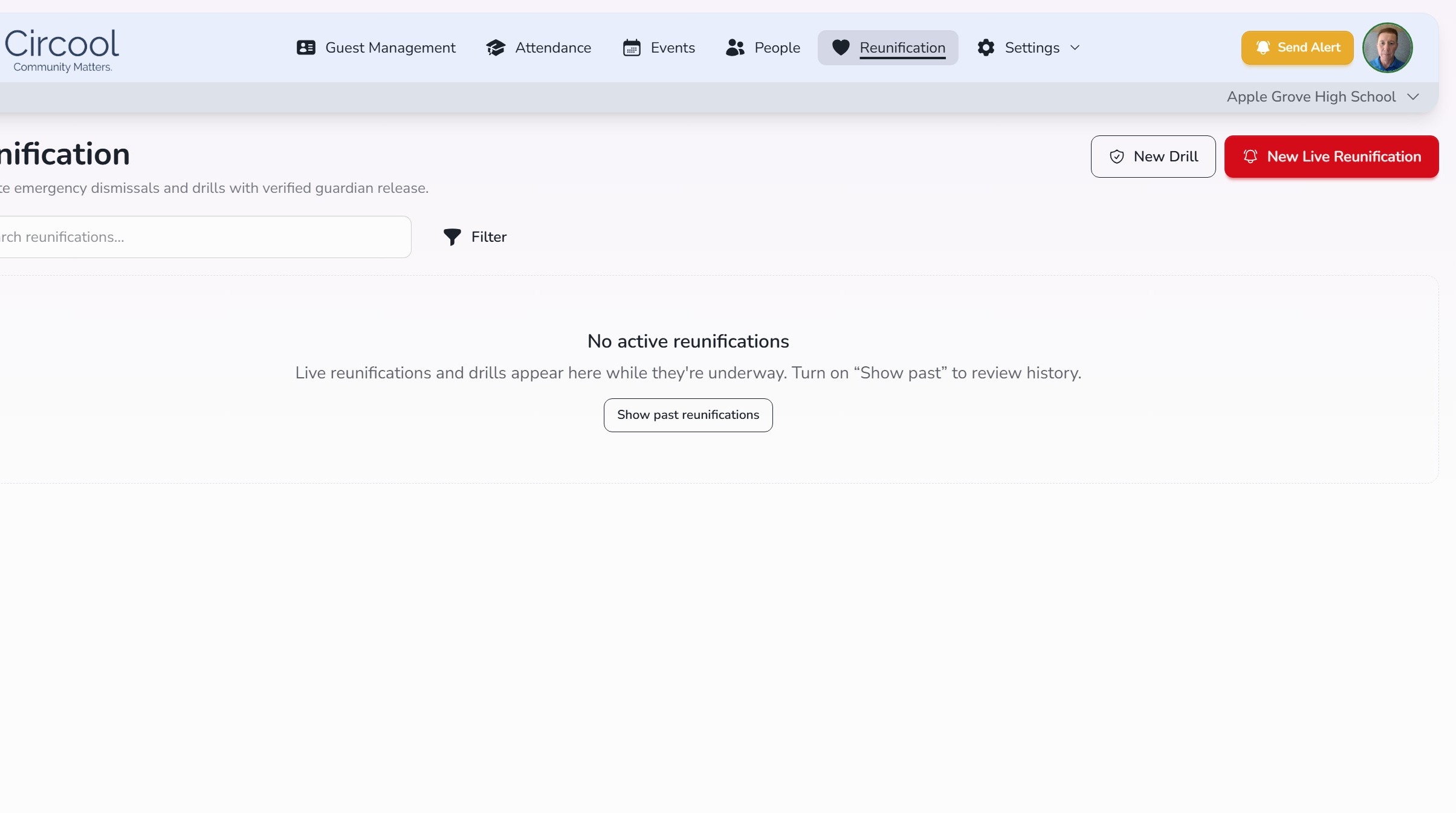 Open the Reunification tab in Circool