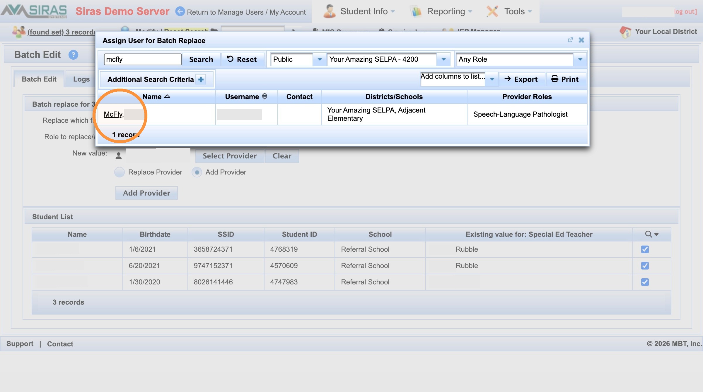 Provider found after widening organization filter