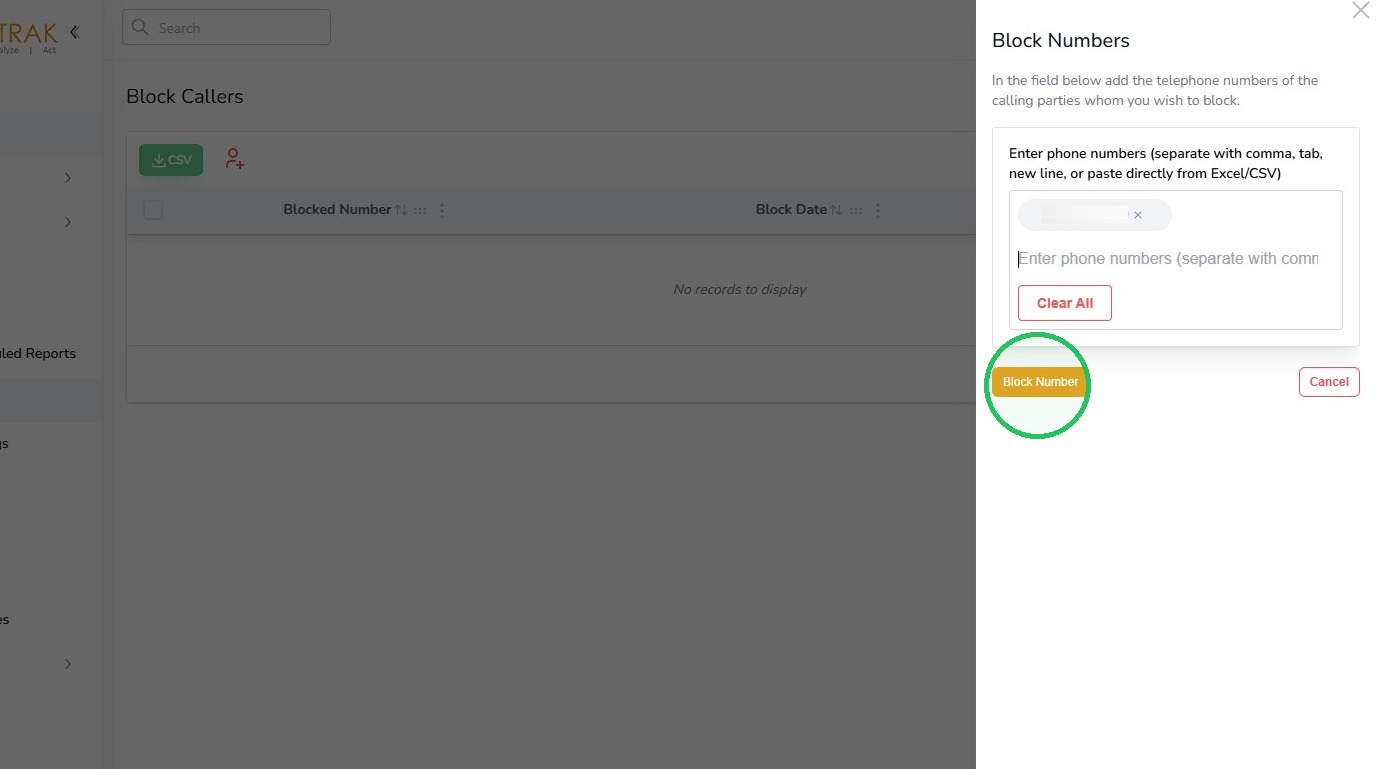 Block Number Button