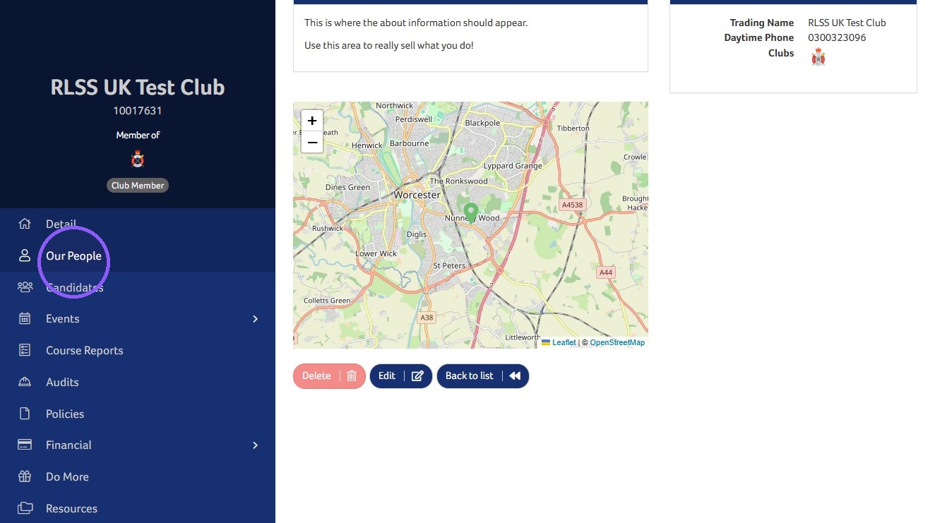 How to check awards and CPD for club members