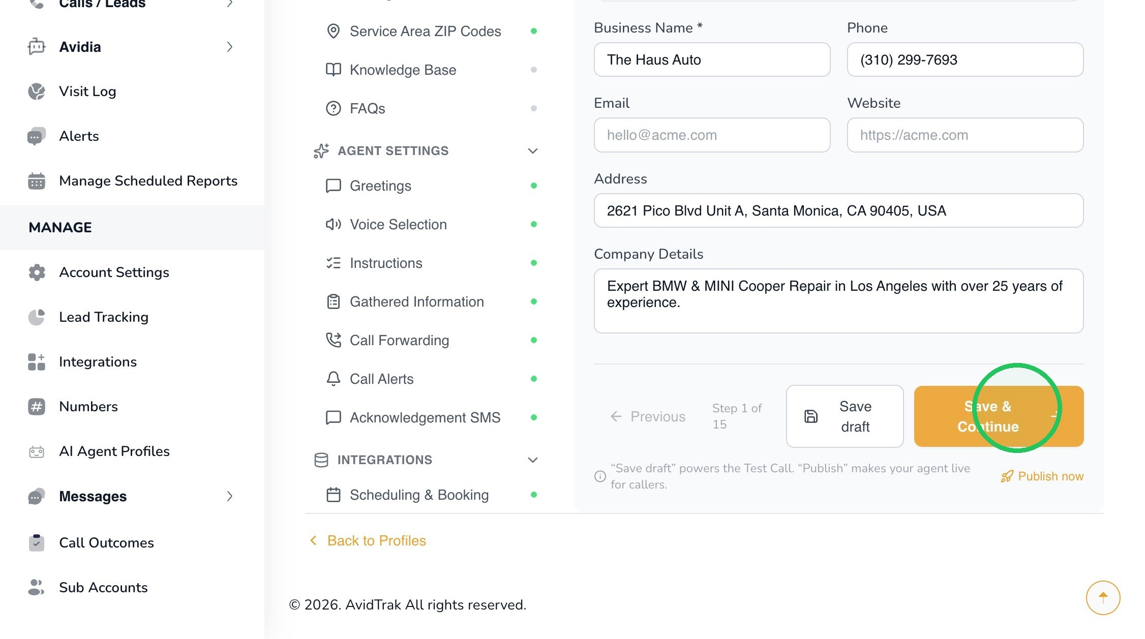 Review Your Business Information