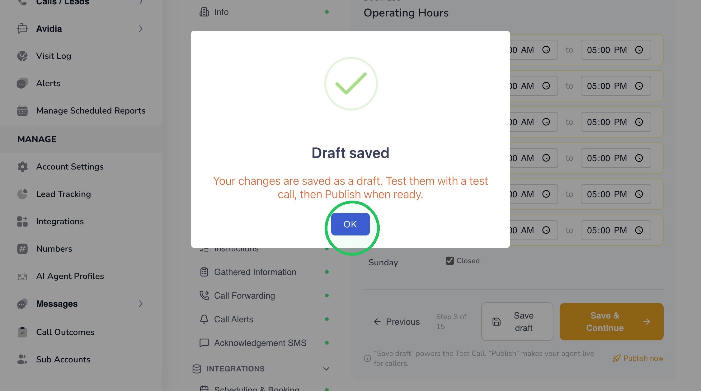 Confirm the Draft Was Saved