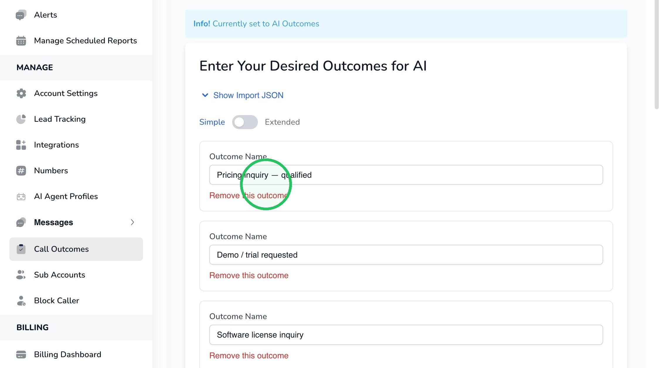 Outcome Name