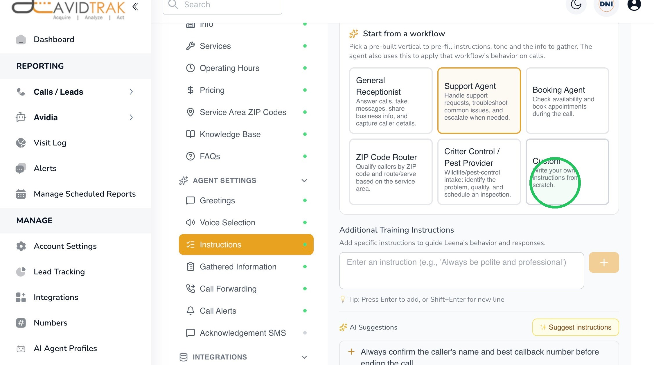 pre-built workflows