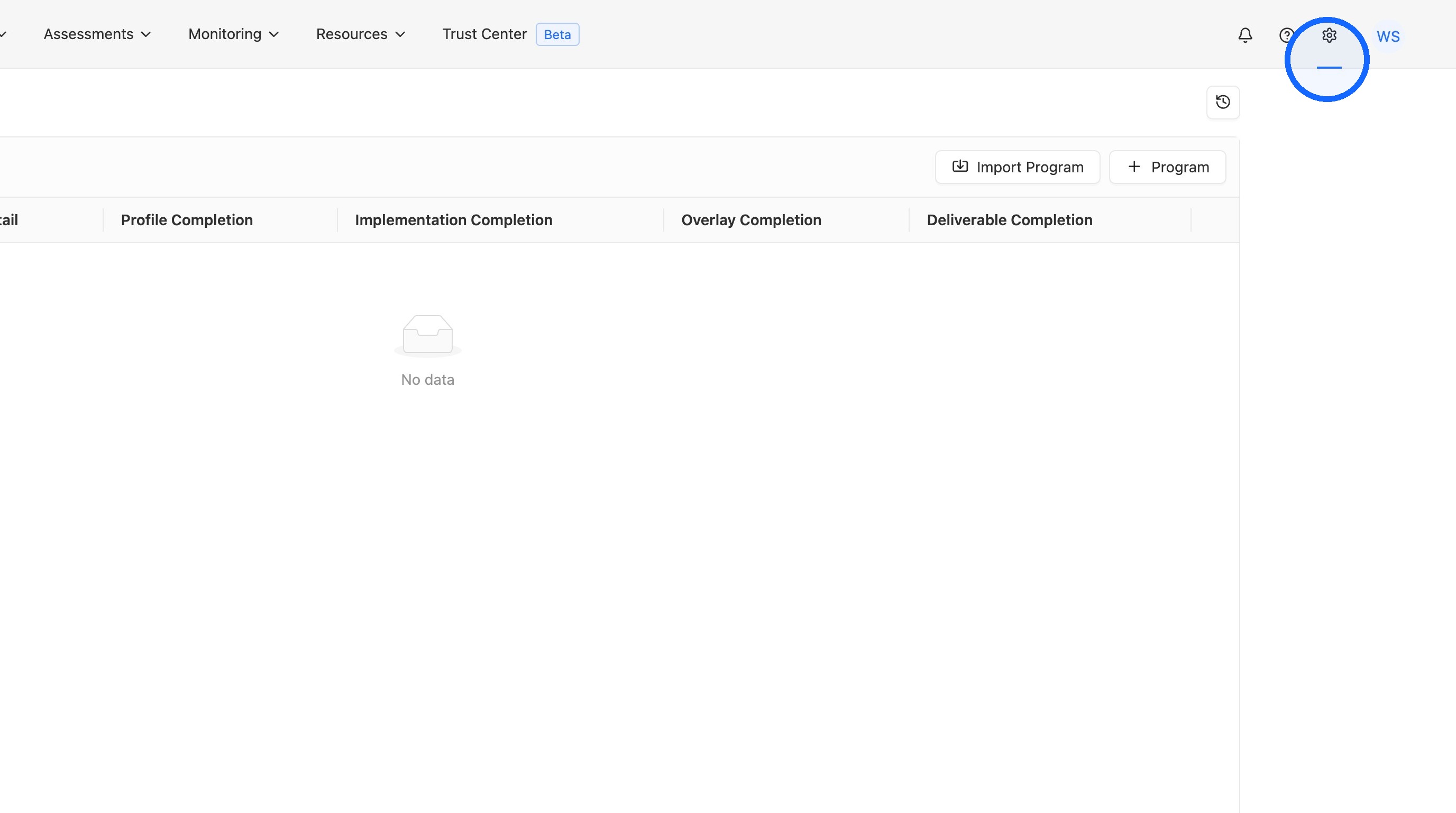 Workspace Settings option in the Paramify navigation menu