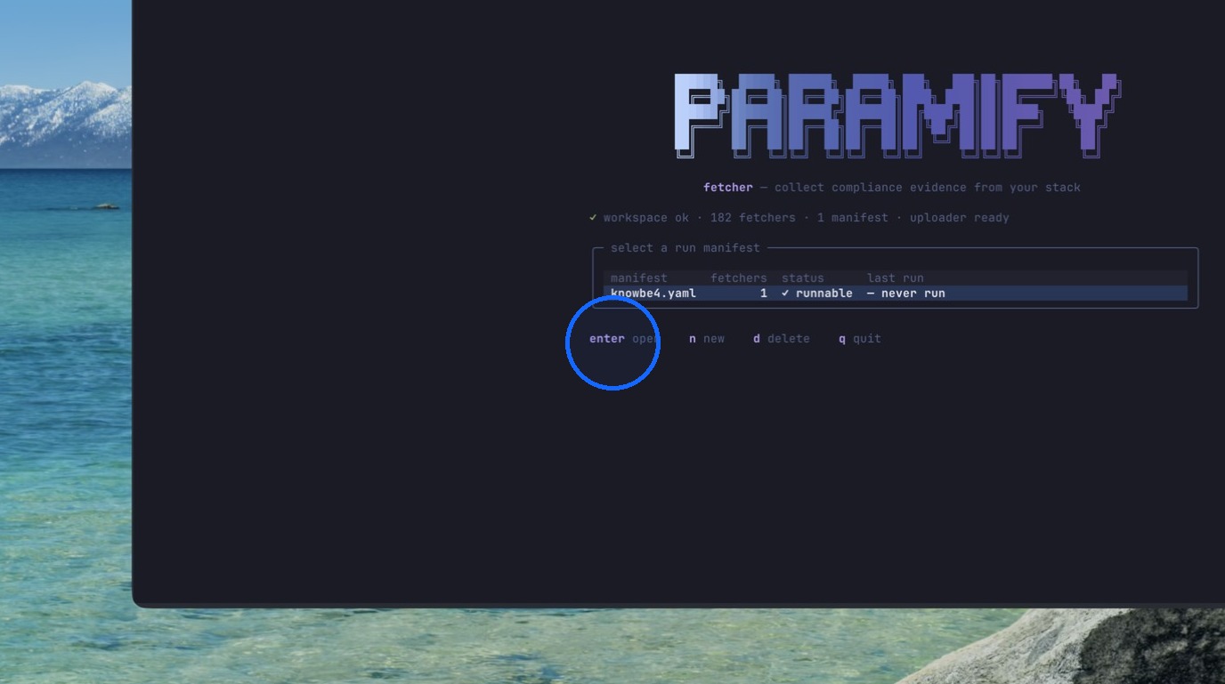 Opening the configured manifest