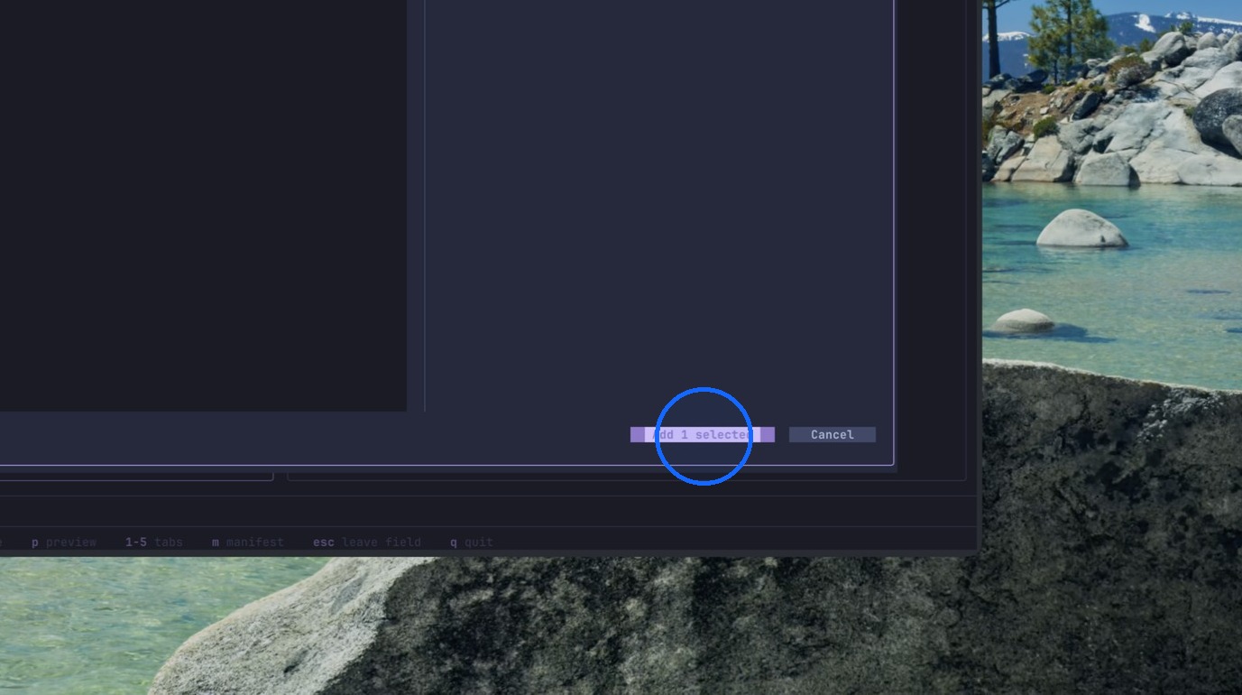 Adding the selected fetcher to the manifest