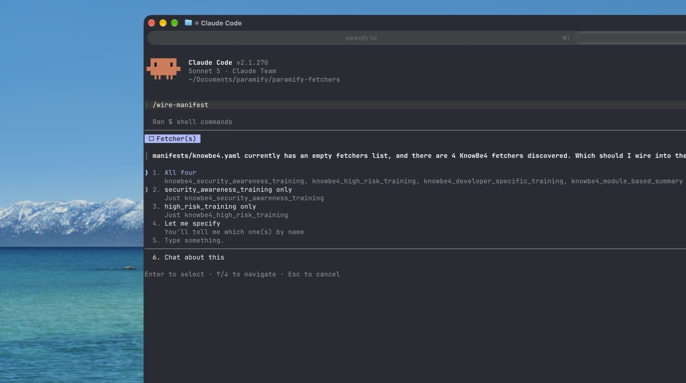 Answering the AI tool's setup questions