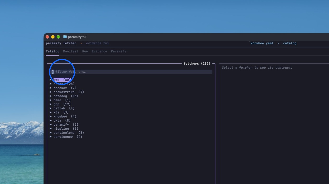 Browsing the fetcher catalog