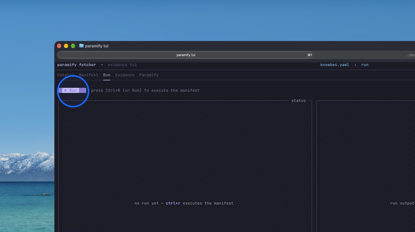 Running the manifest