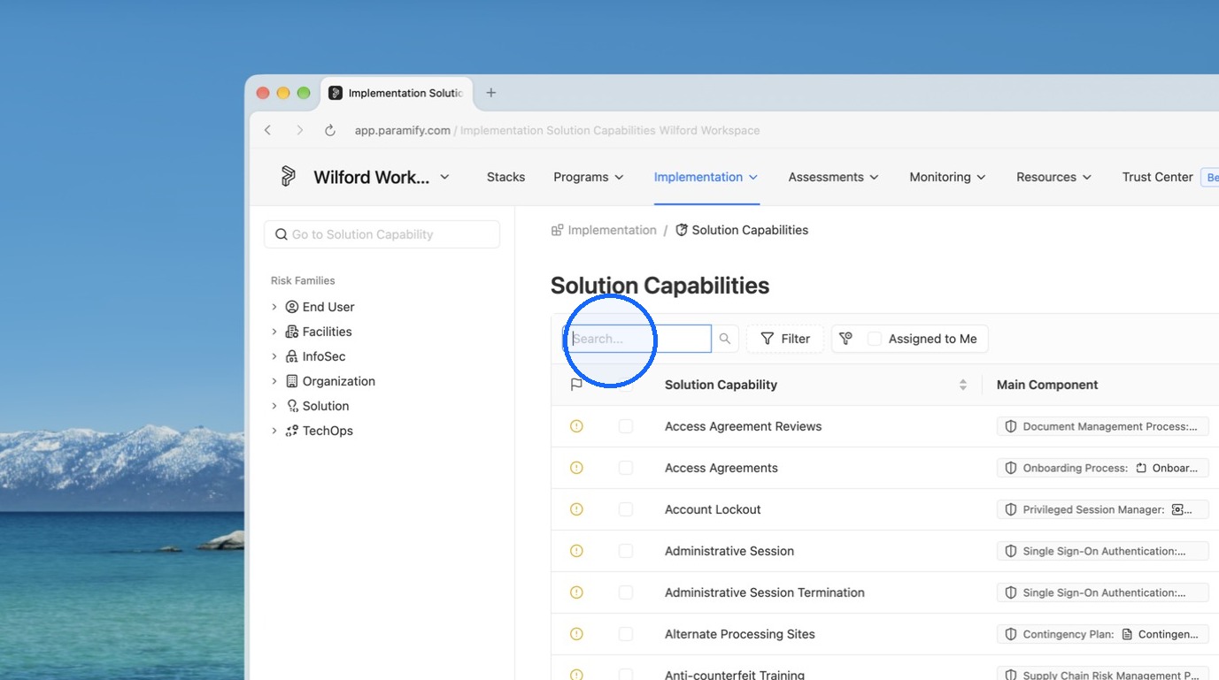 Searching for a Solution Capability