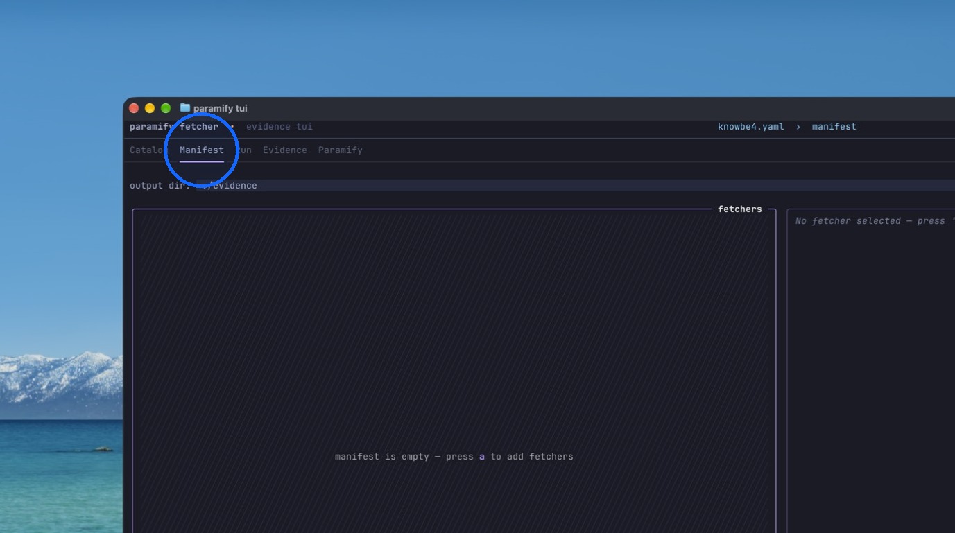 Opening the Manifest editor