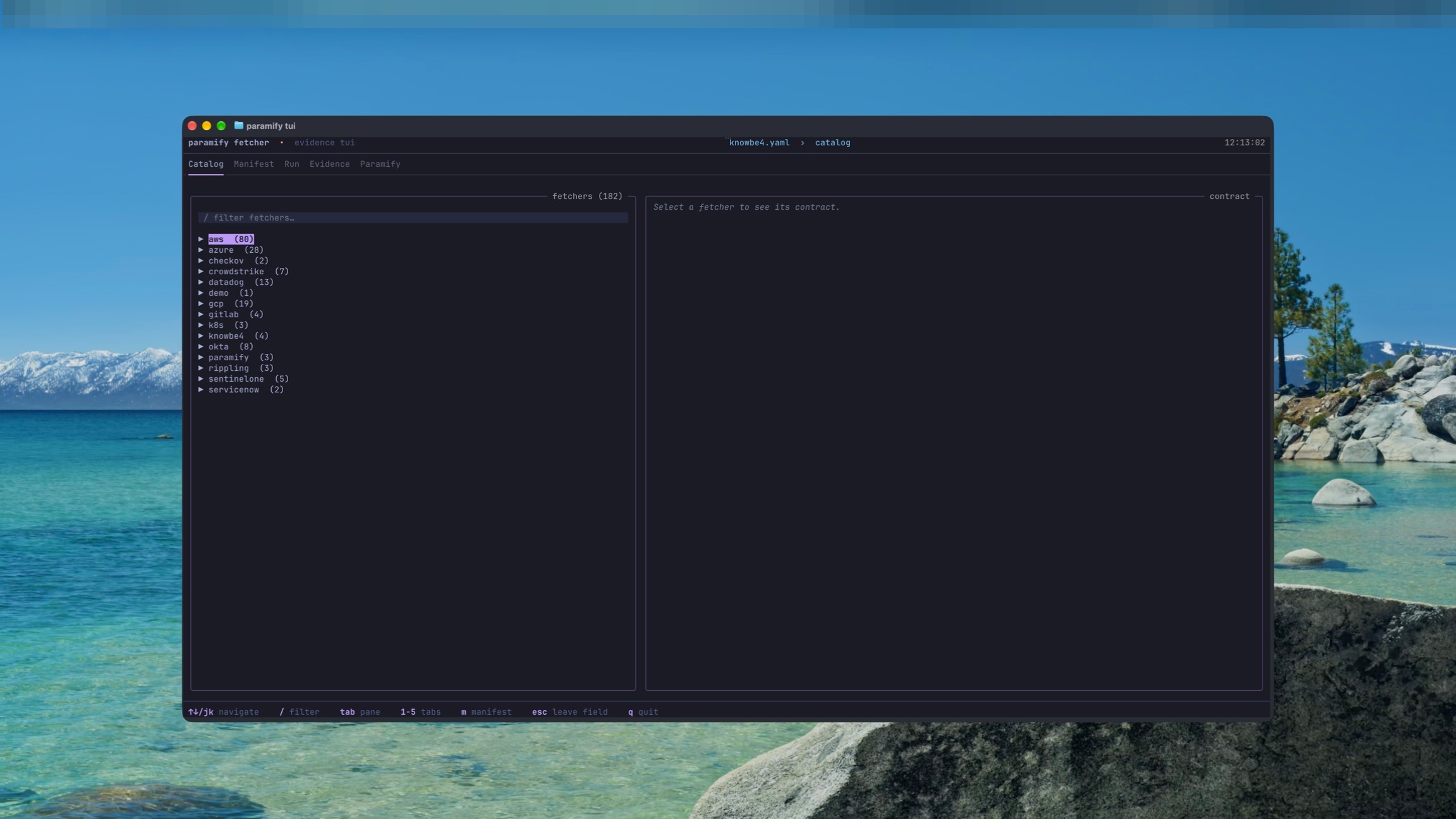 Opening the manifest catalog