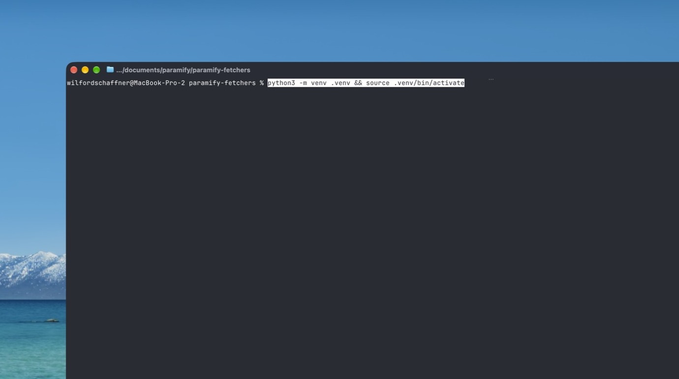 Creating the virtual environment