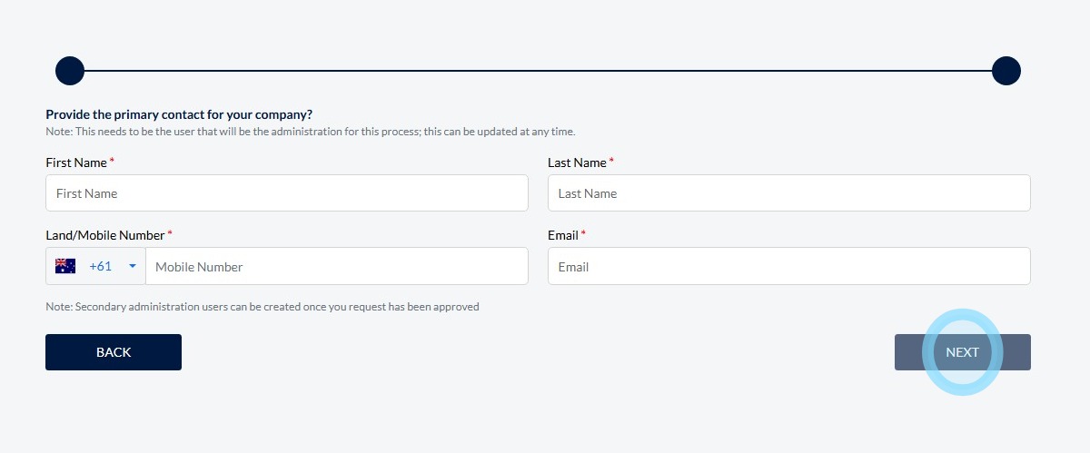 Primary contact details