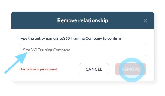 Confirm removal