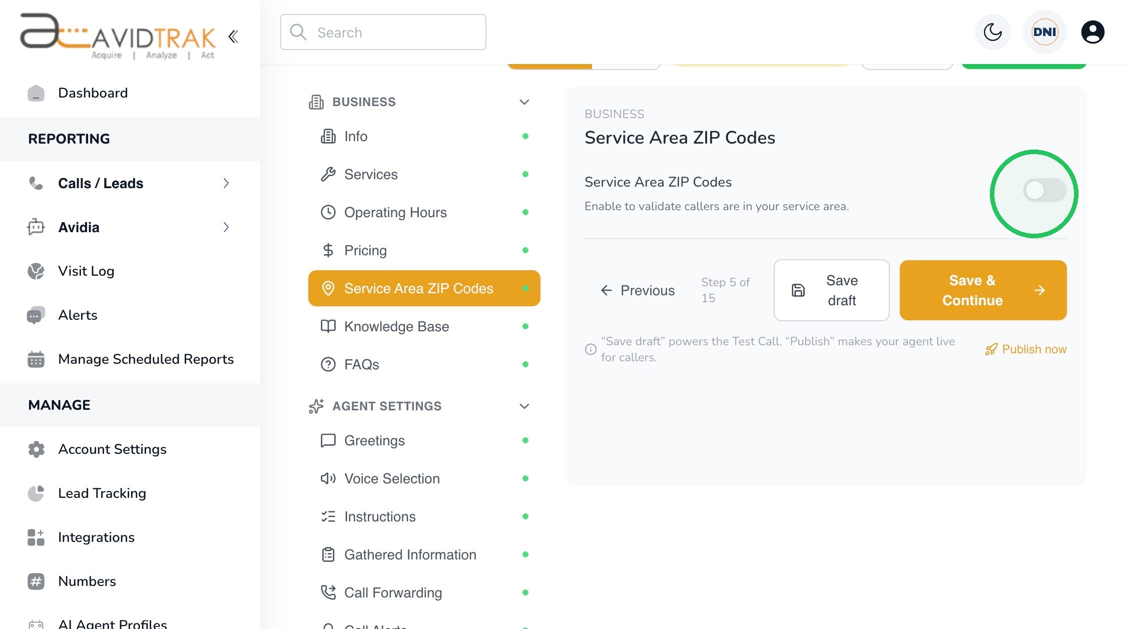 Service Area ZIP Codes