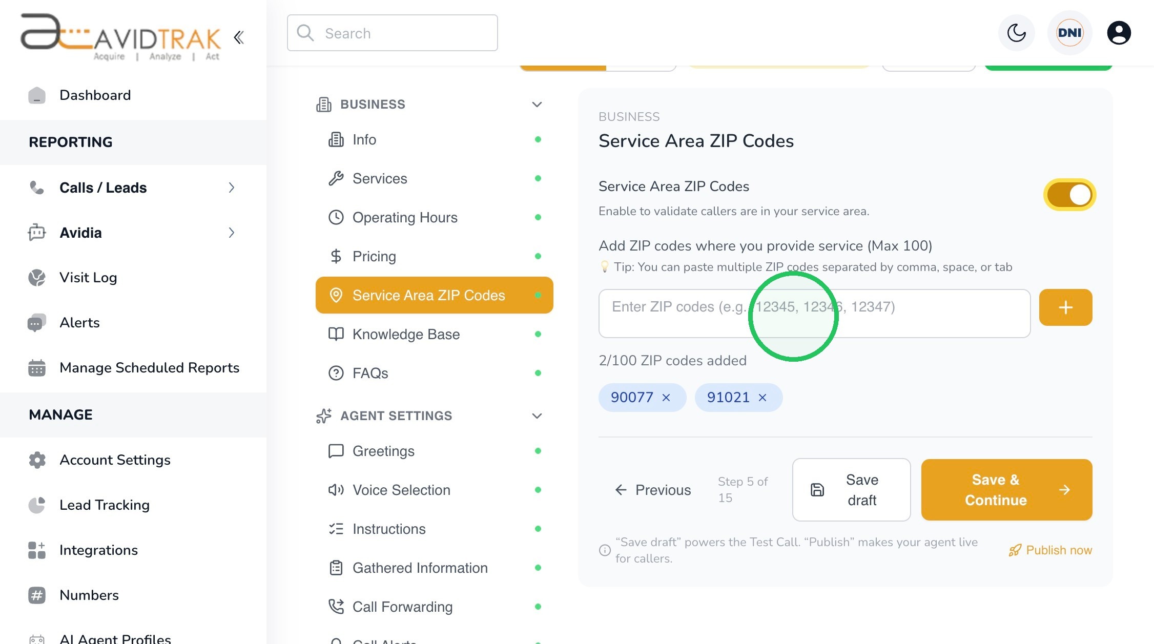 ZIP codes