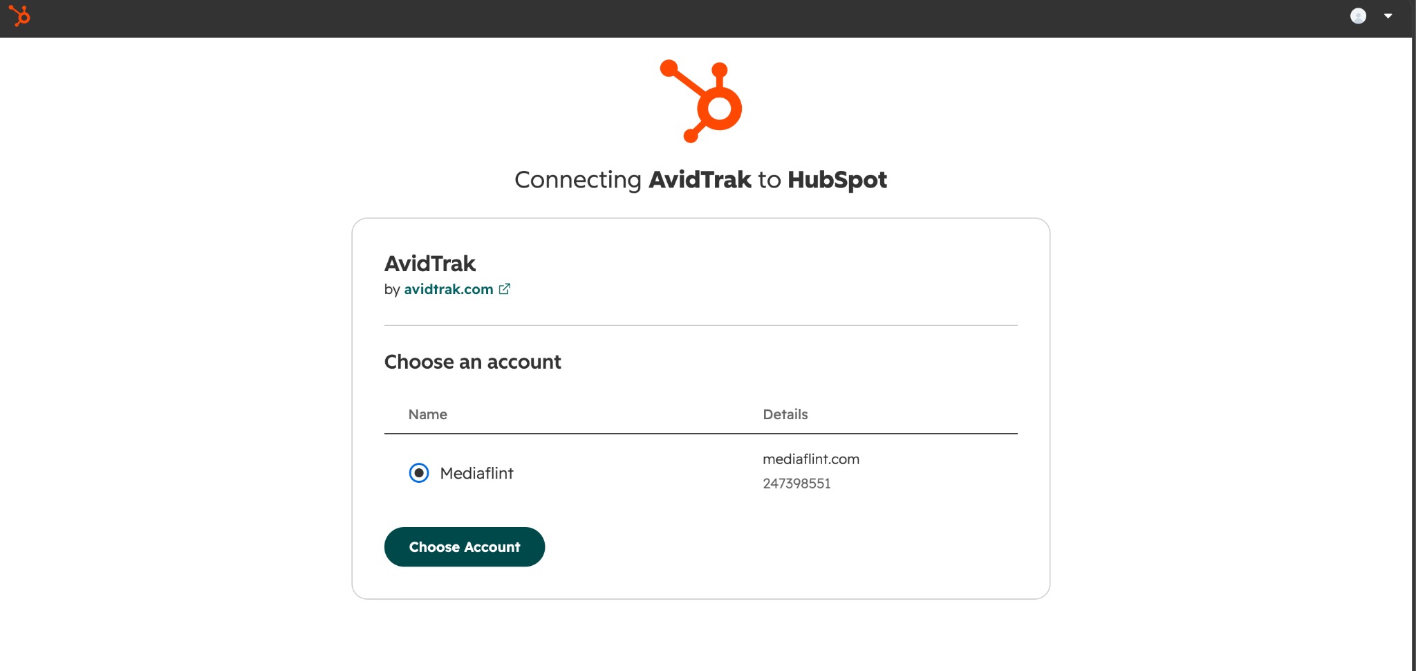 HubSpot account