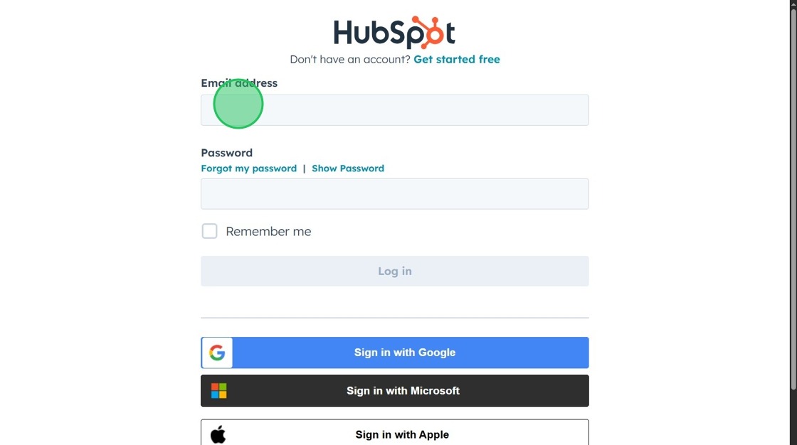 HubSpot’s page