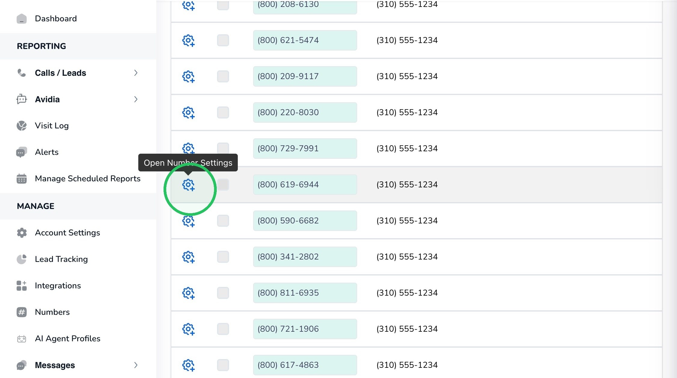 tracking number