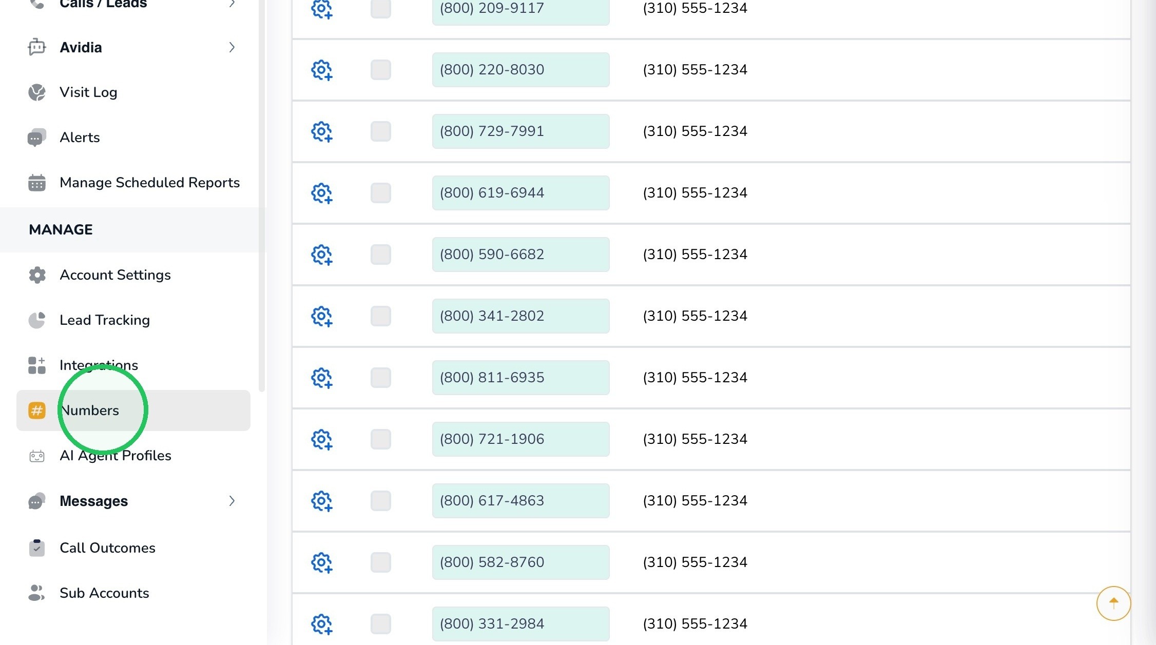 select Numbers