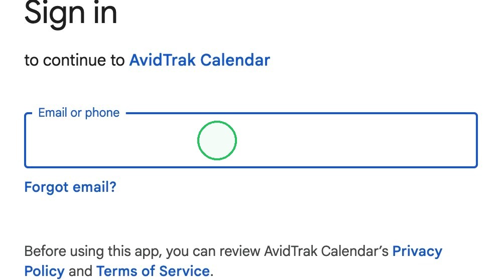 AvidTrak Calendar