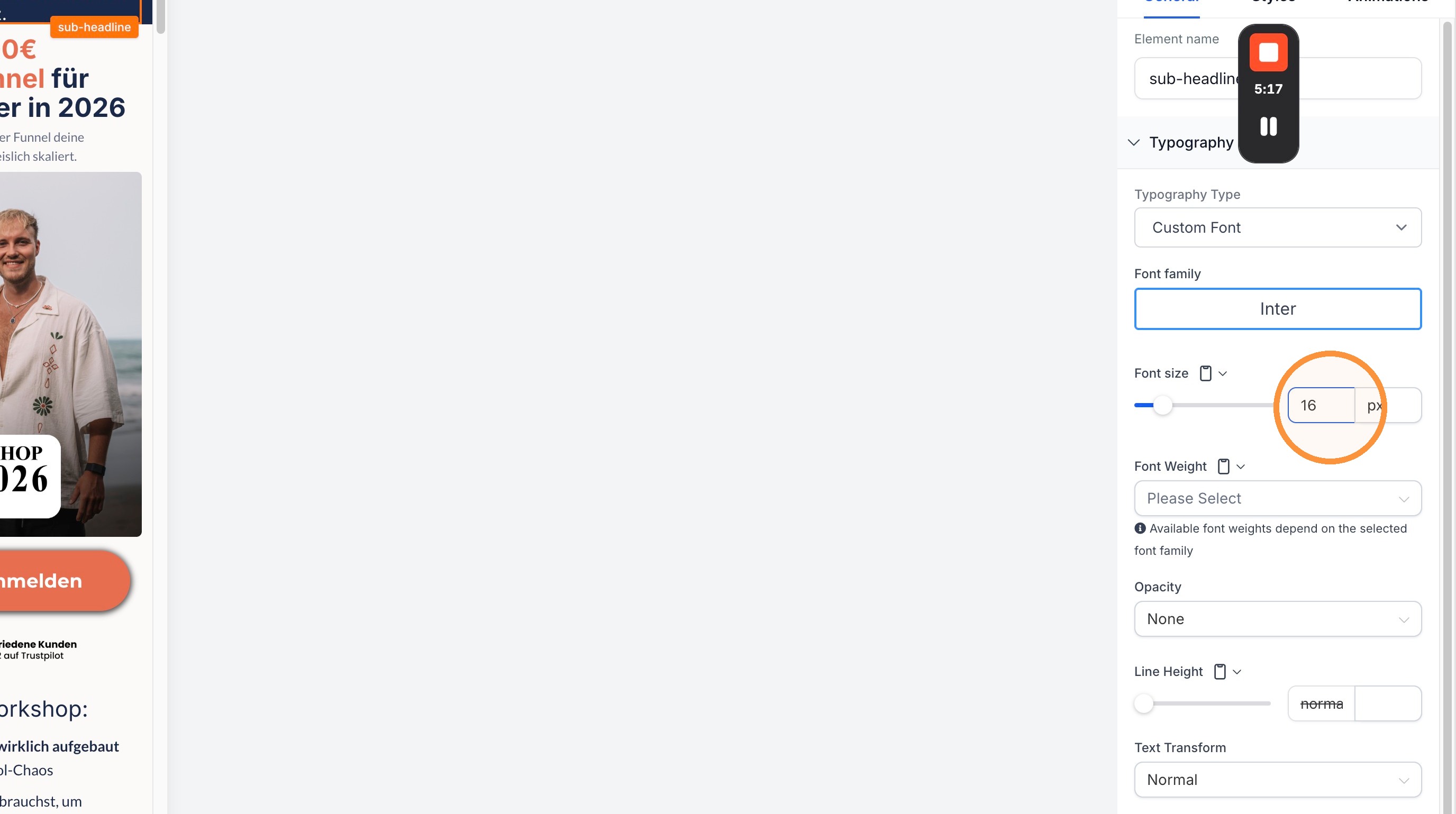 Schriftgröße für Mobile anpassen
