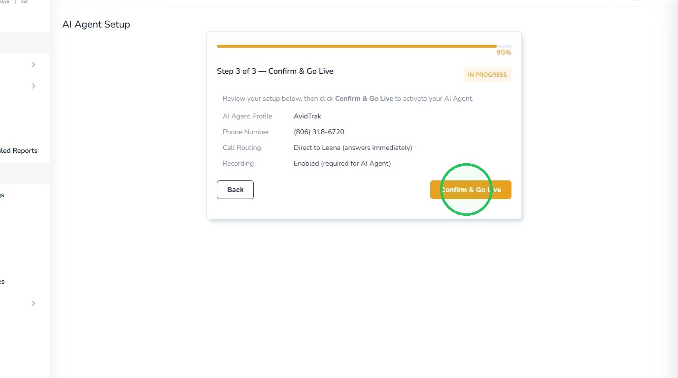 Go-Live Settings