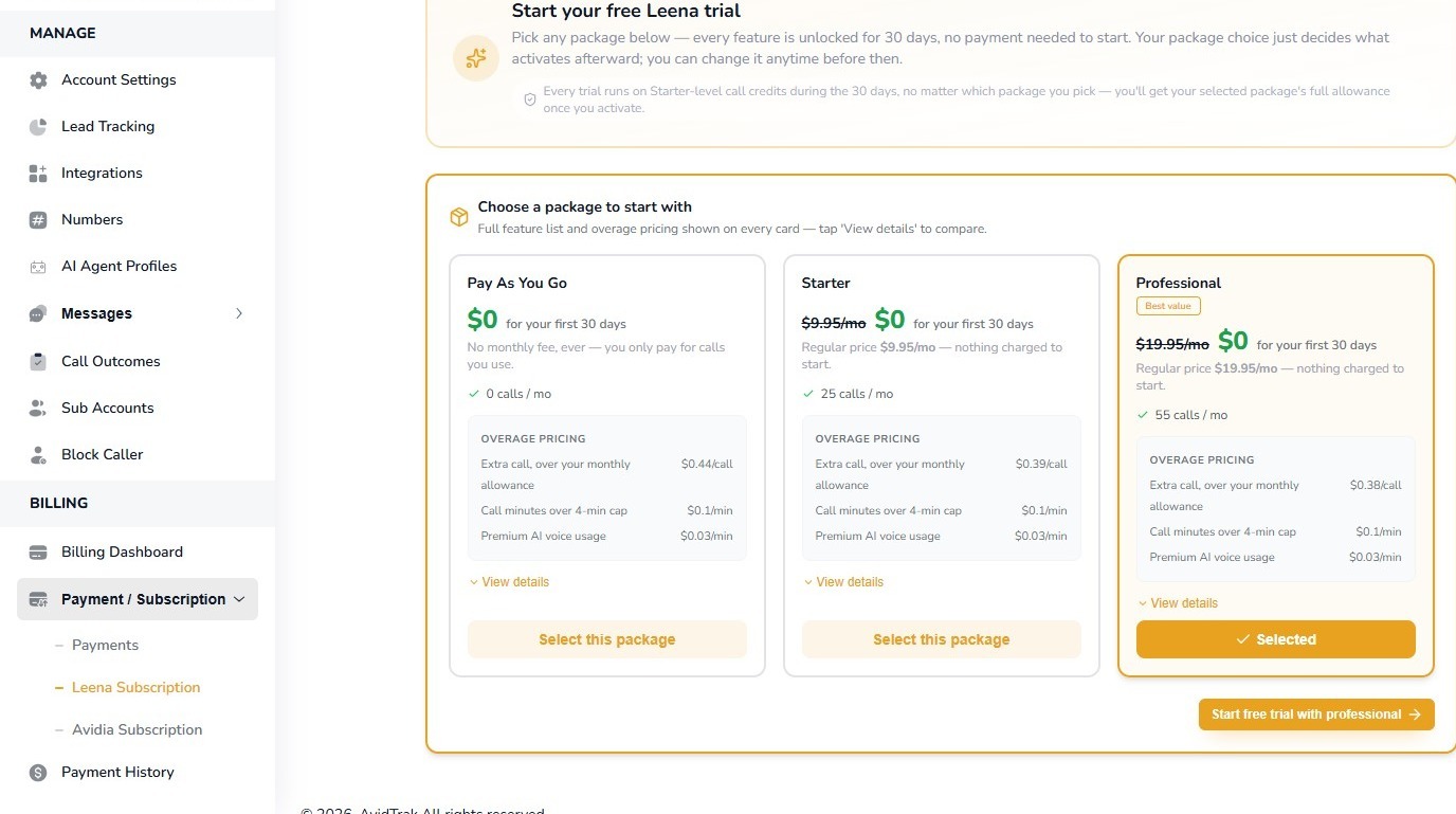Review the Available Plans