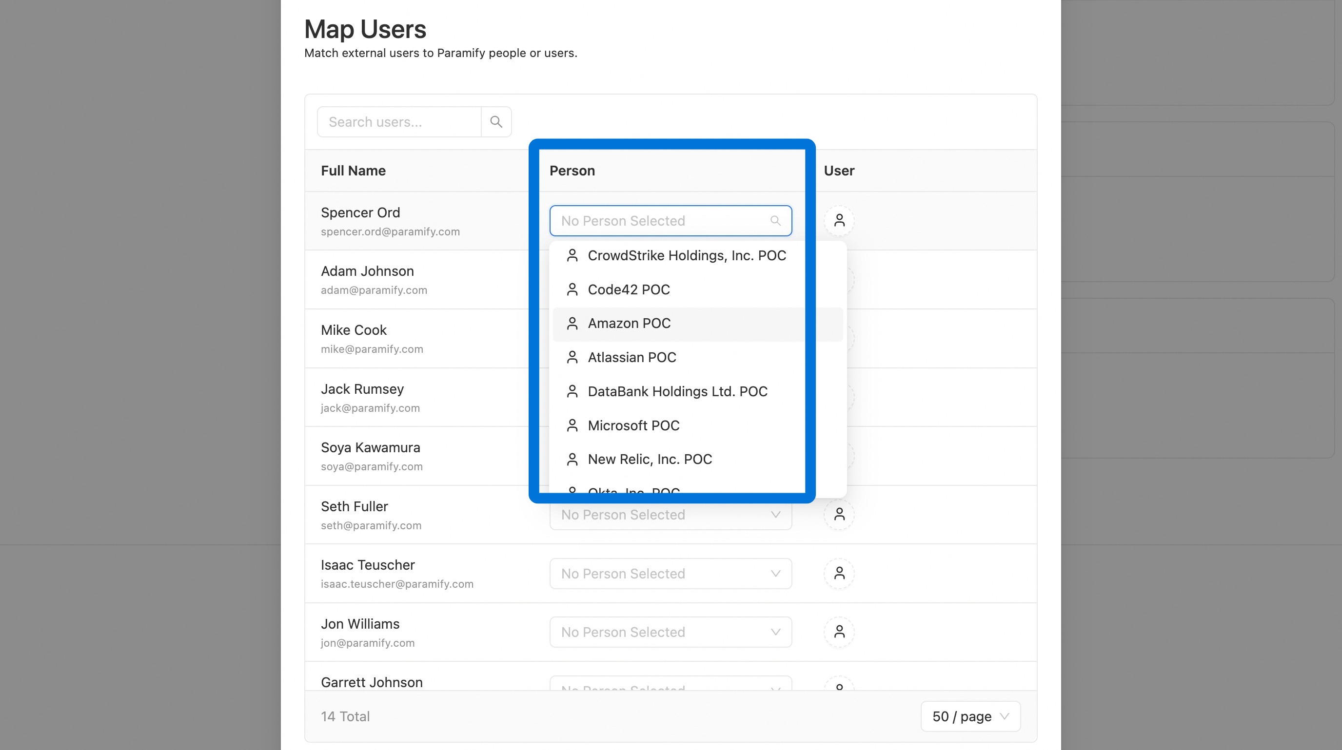 Jira users mapped to Person objects in Paramify