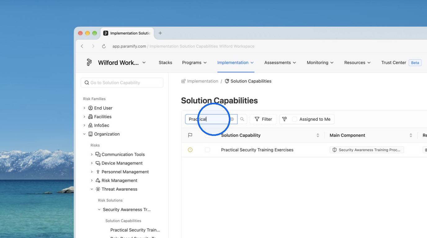 Searching for the associated Solution Capability
